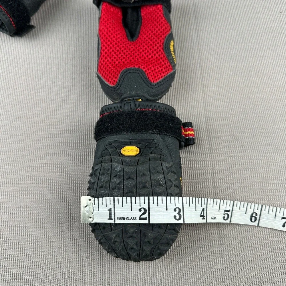 Ruffwear Grip Trex Dog Boots Red Black Vibram Sole Size Medium Set of 4